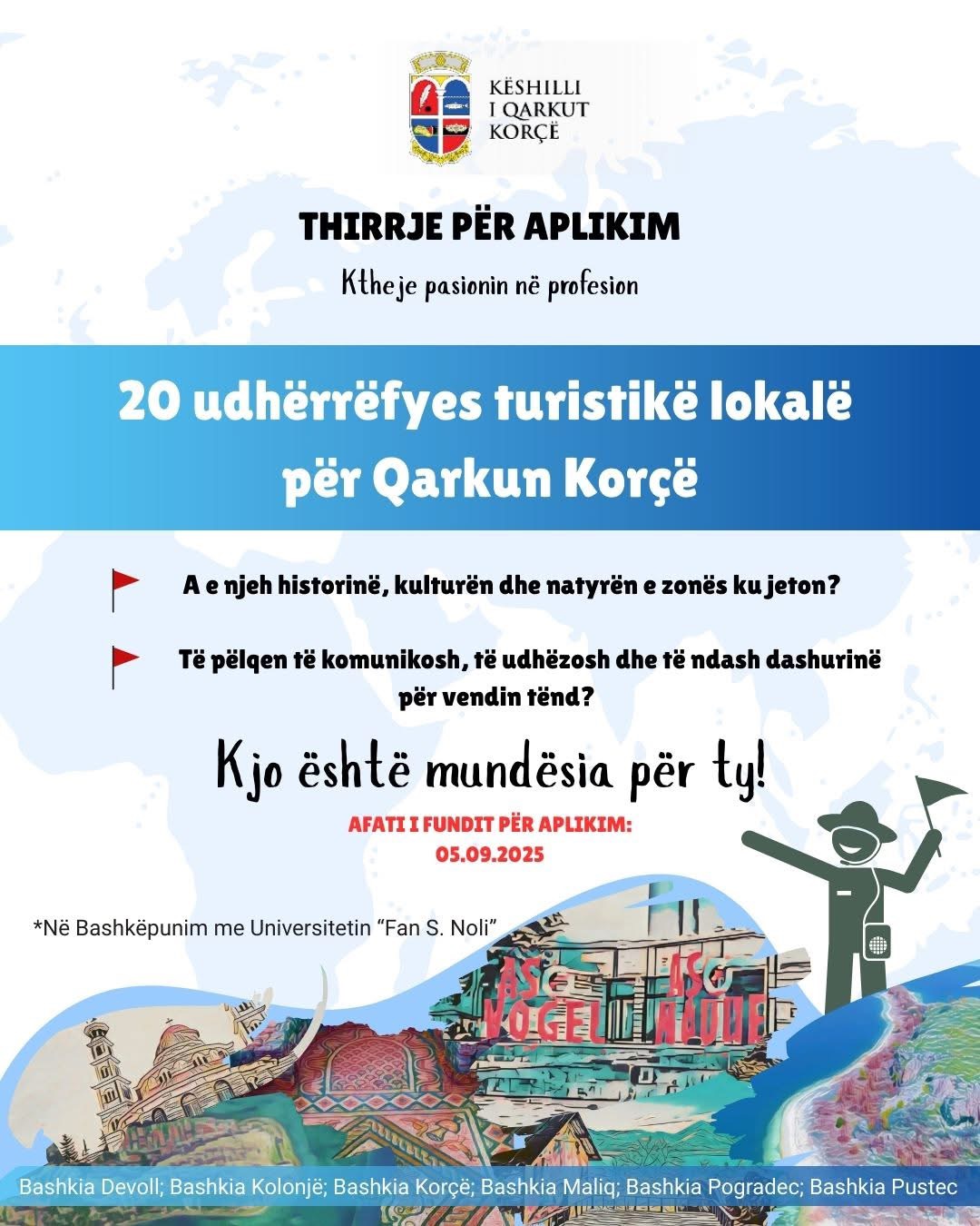 Mundësi për të rinjtë: 20 Udhërrëfyes Turistikë Lokalë për Qarkun Korçë