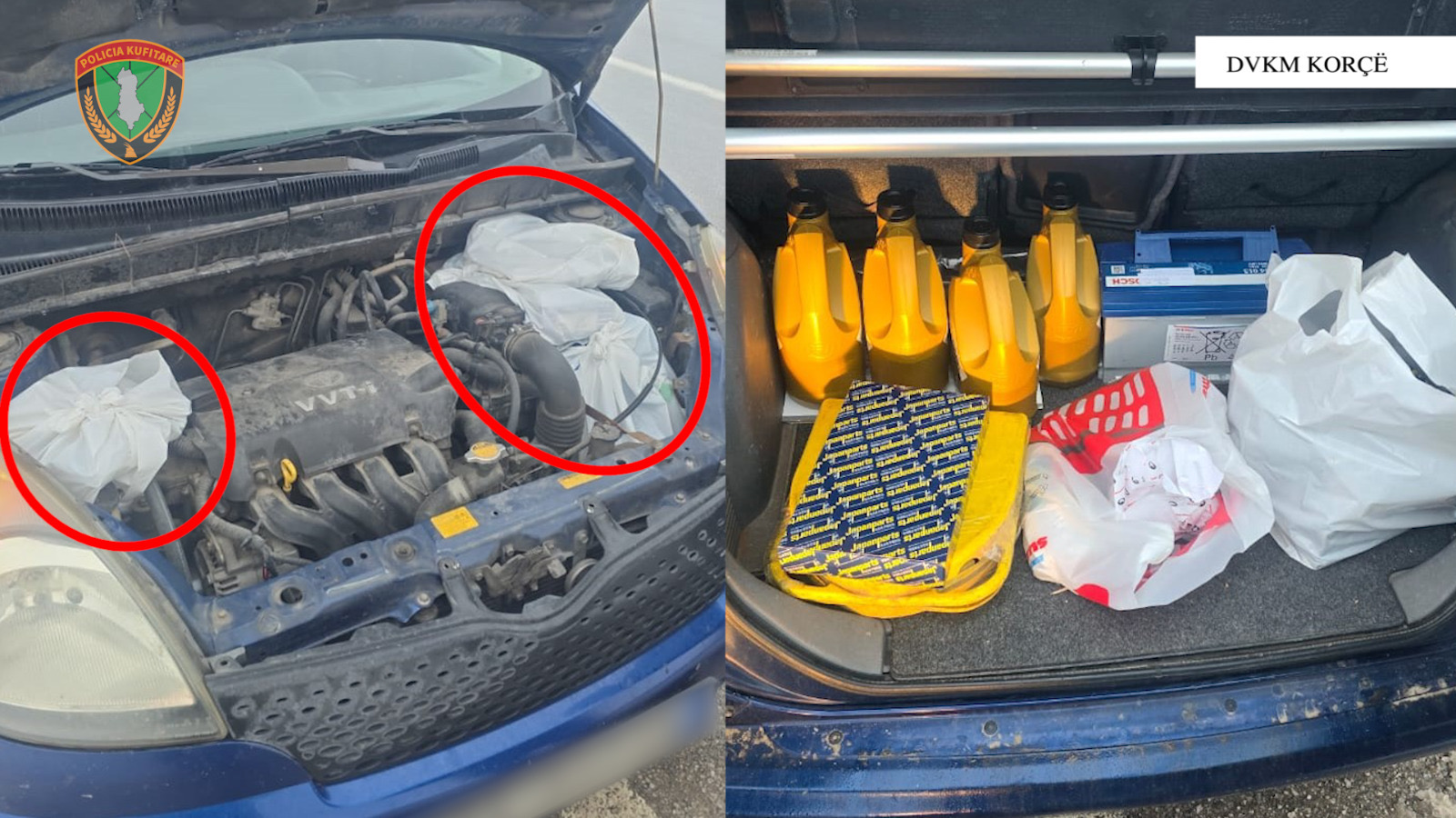 Procedime penale në Korçë: Kontrabandë mallrash dhe kalim i paligjshëm i kufirit Procedime penale në Korçë: Kontrabandë mallrash dhe kalim i paligjshëm i kufirit