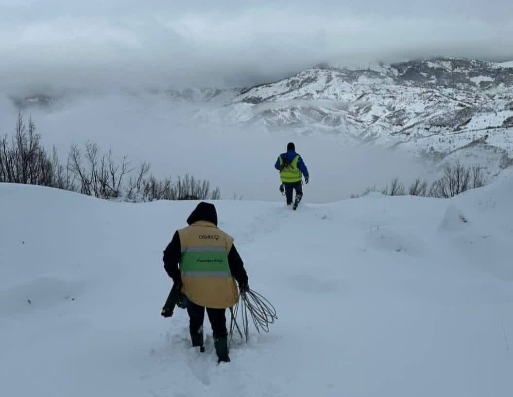 Moti i keq me pasoja në furnizimin me energji elektrike në juglindje, punonjësit e OSHEE po ndërhyjnë mes kushteve të vështira atmosferike