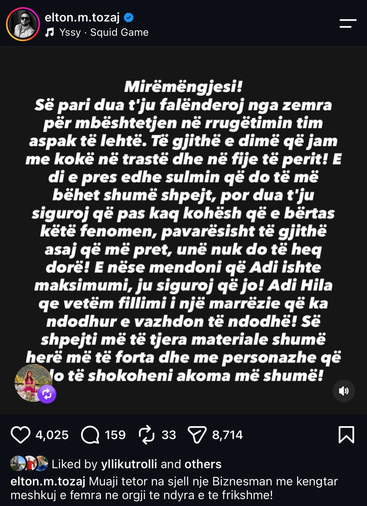 Elton Tozaj paralajmëron publikimin e materialeve të reja: “Ajo që ndodhi me Adi Hilën është vetëm fillimi” Elton Tozaj paralajmëron publikimin e materialeve të reja: “Ajo që ndodhi me Adi Hilën është vetëm fillimi”